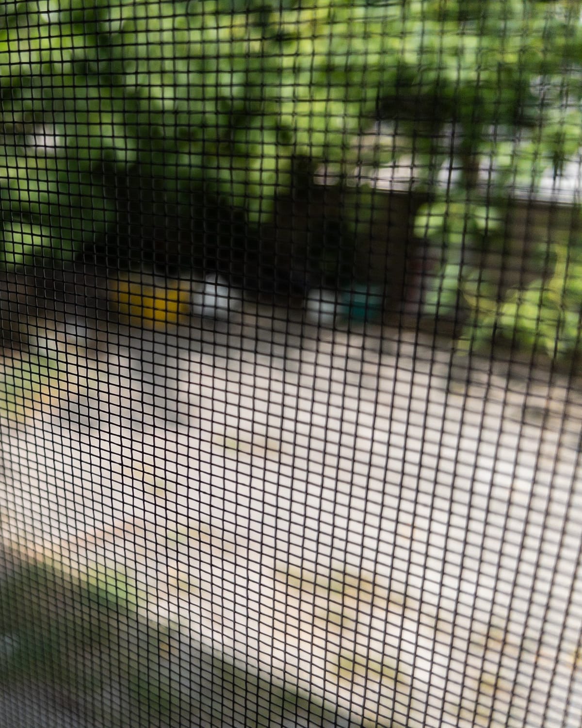 The same window screen freshly re-meshed with tight new mesh and spline