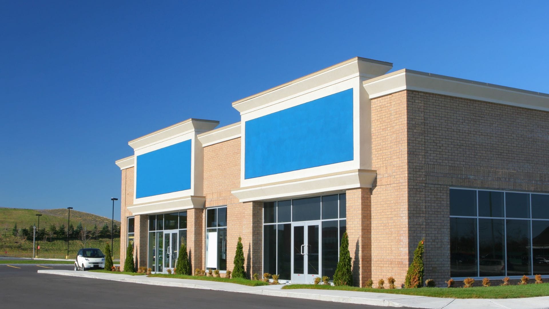 Spotless storefront glass at a Parker, CO business