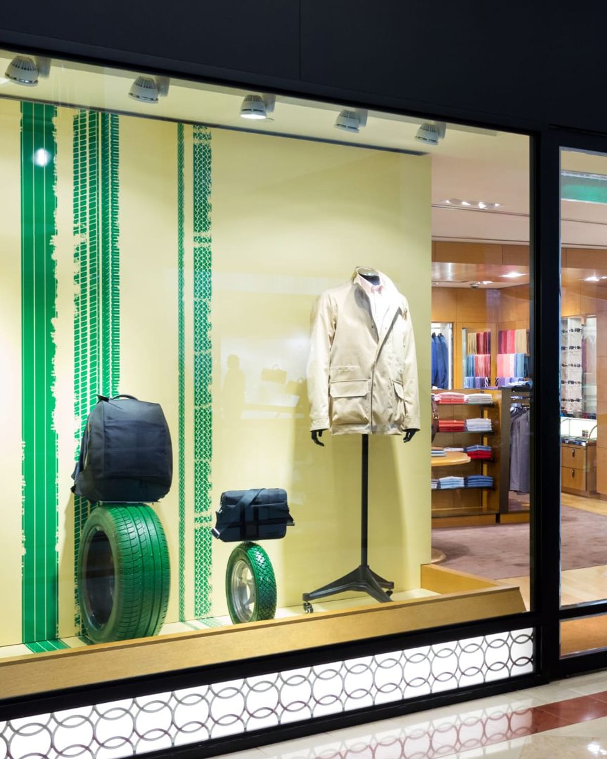 Spotless retail display windows and glass entry doors at a storefront