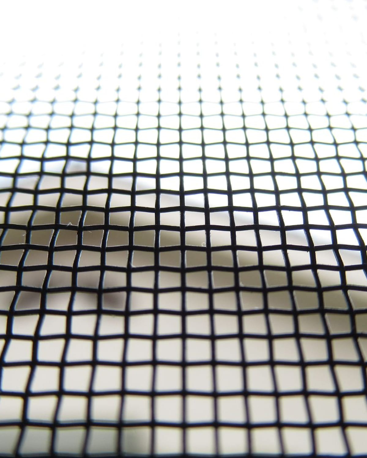 Close-up of screen door mesh, the fine weave that keeps bugs off a Parker patio